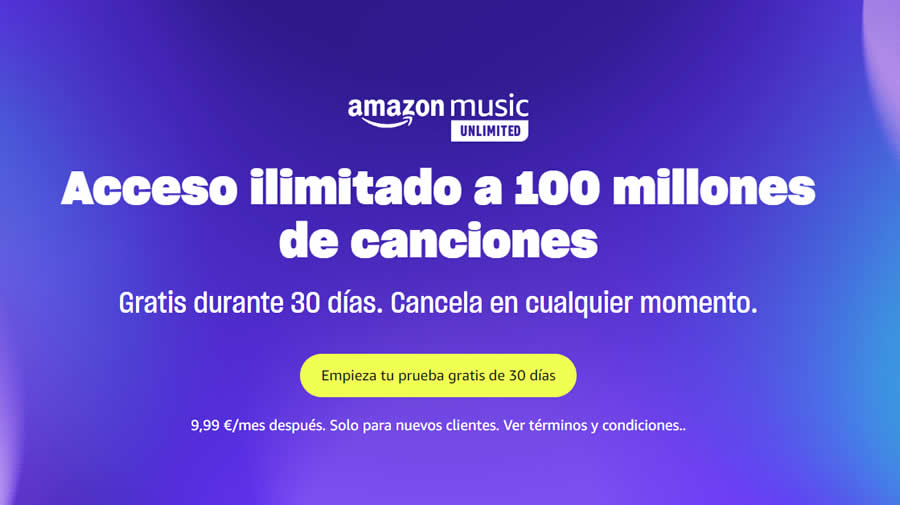 30 días gratis de Amazon Music
